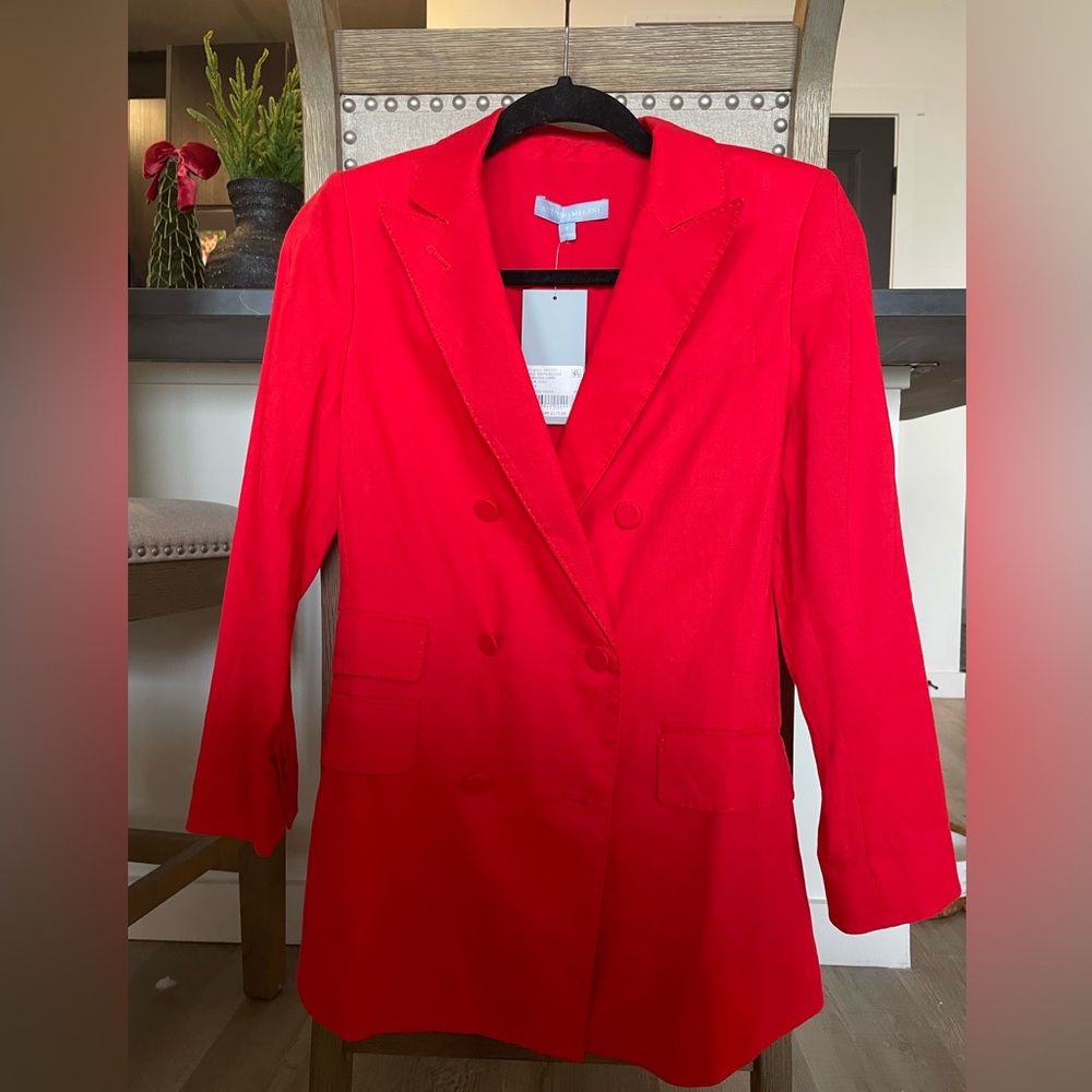Antonio Melani Red Double-Breasted Blazer NWT